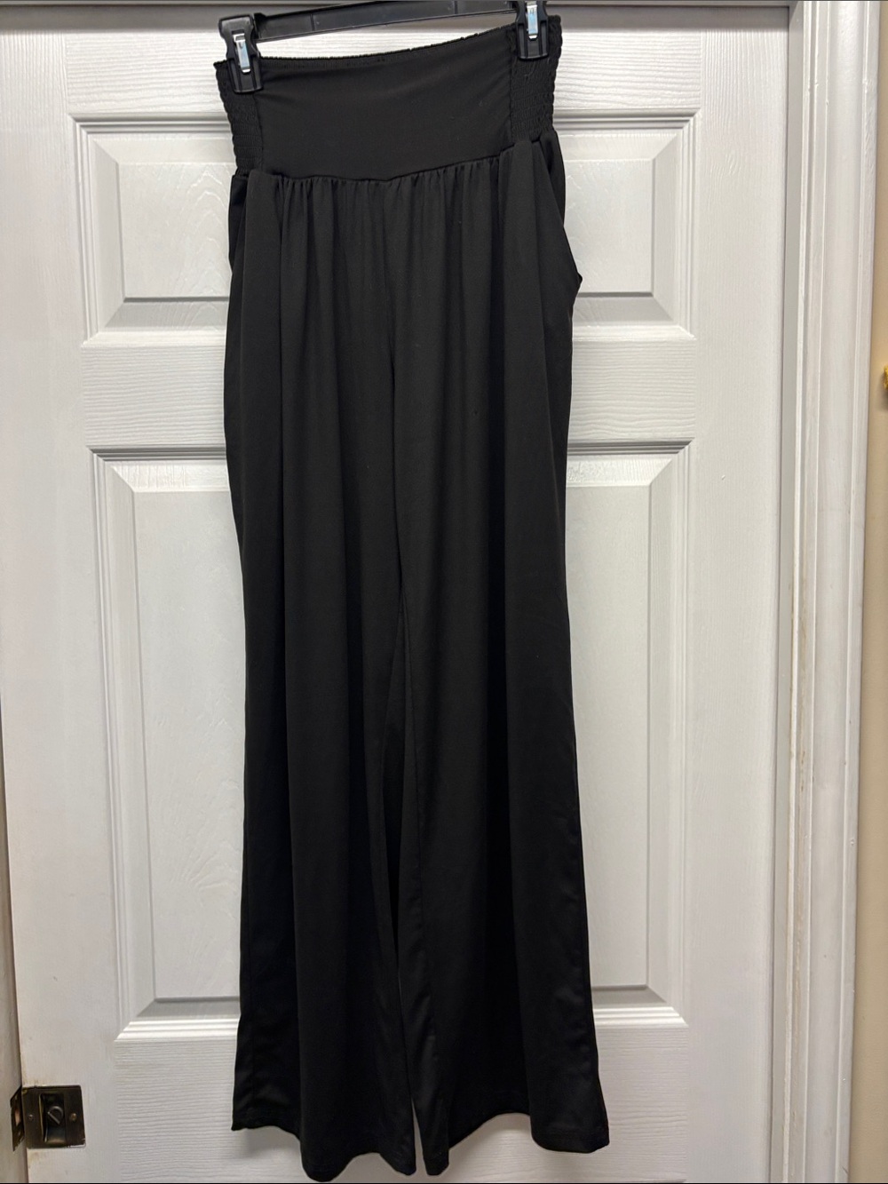 UEU Women’s High-Waist Black Flowy Wide-Leg Pants Small